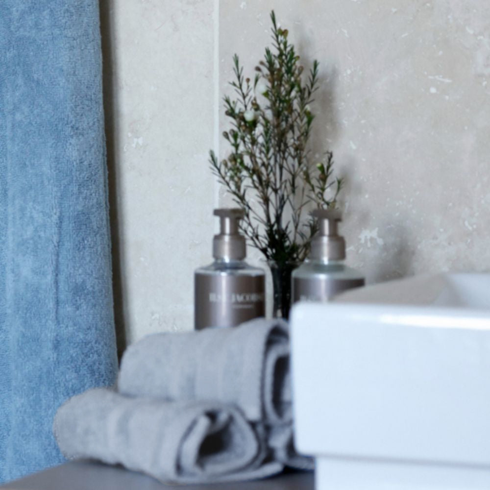 Gezichtshanddoek - Set van 4 stuks | Powder Blue | Bath Collection | Ilse Jacobsen