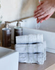Gezichtshanddoek - Set van 4 stuks | Sand Beige Stripes | Bath Collection | Ilse Jacobsen