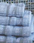 Badhanddoek | Powder Blue Stripes | Bath Collection | Ilse Jacobsen