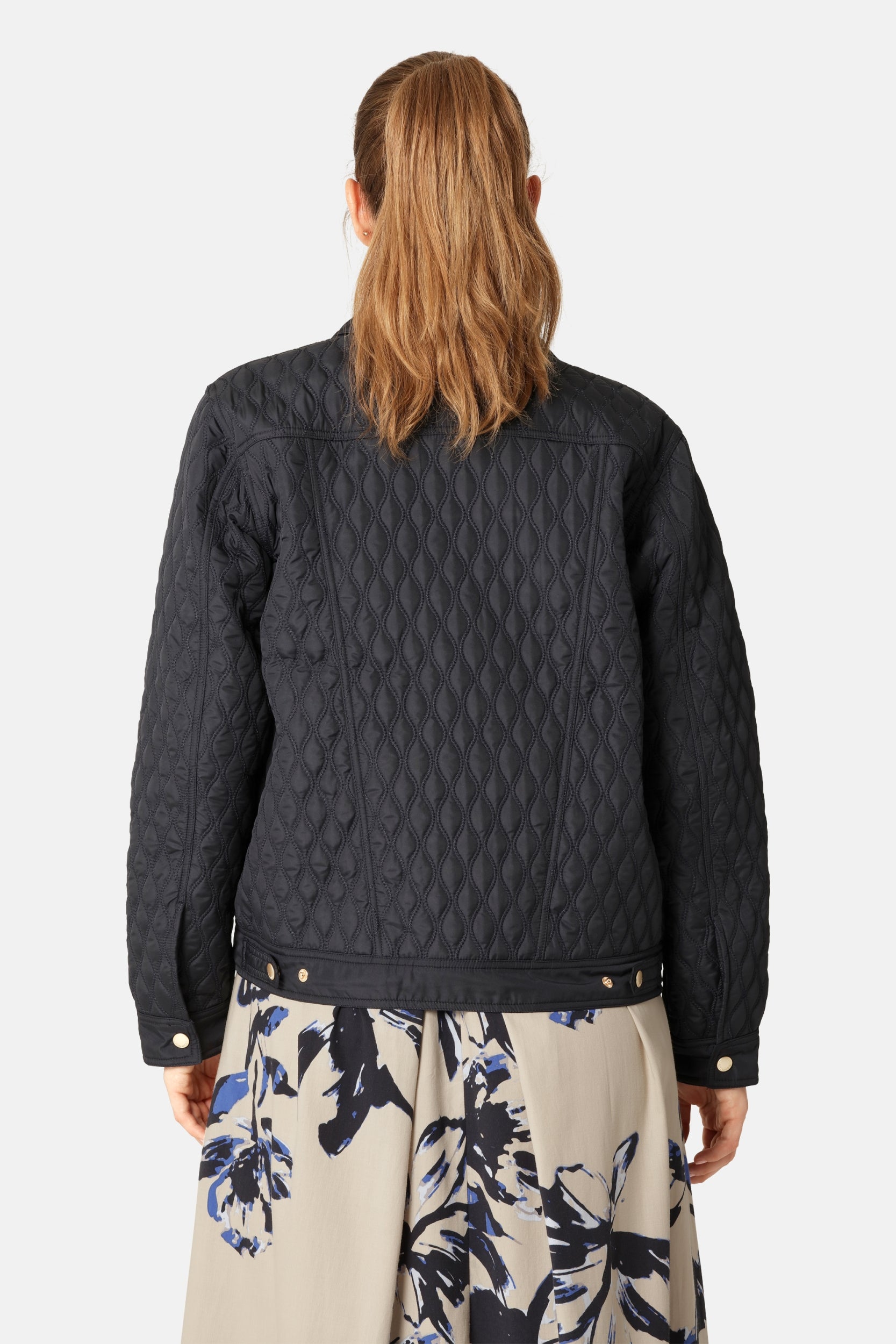 Gewatteerde Jas ALLY03 | Dark Indigo | Jacket | Ilse Jacobsen