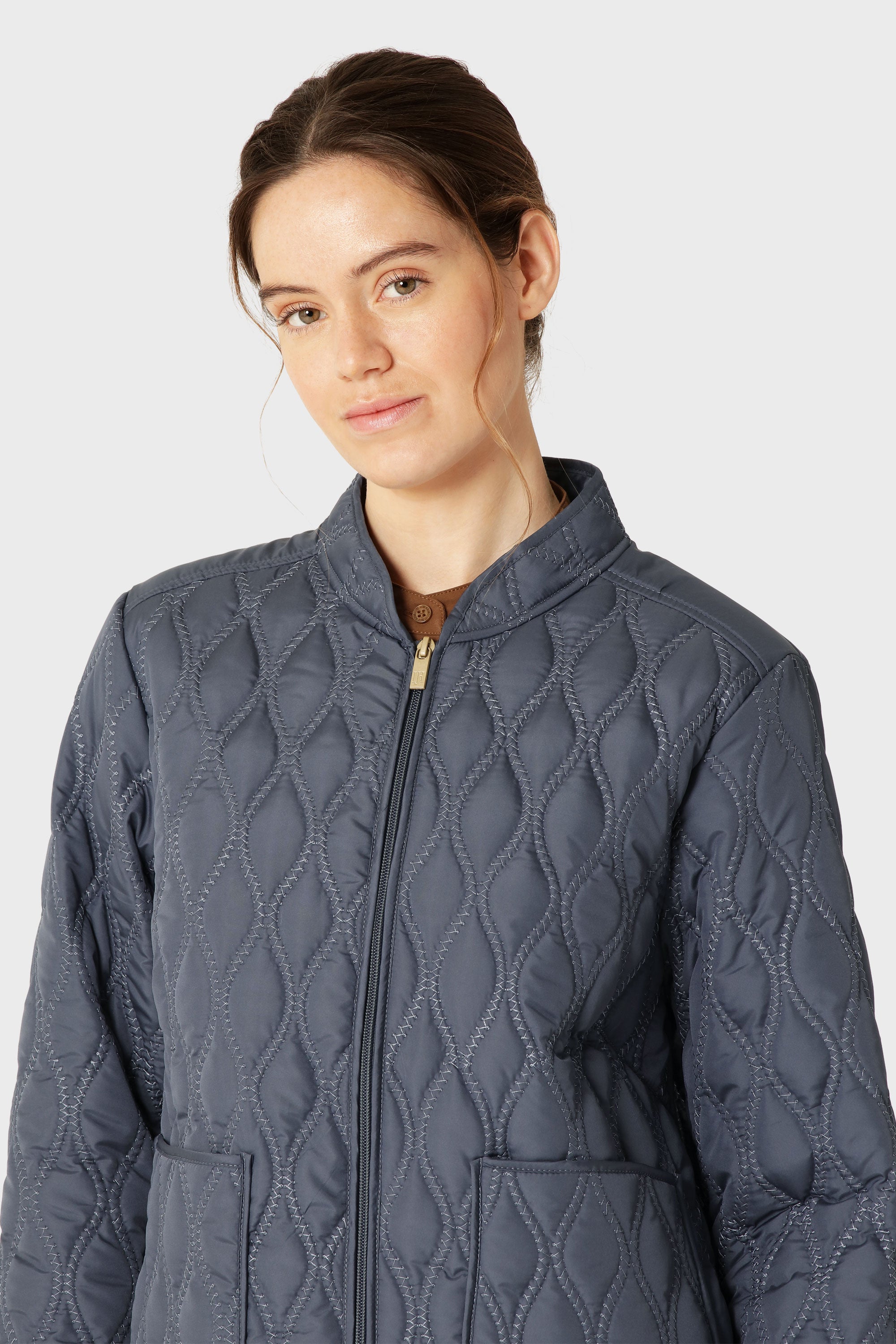 Korte Gewatteerde Jas AROS06 | Ombre Blue | Jacket | Ilse Jacobsen