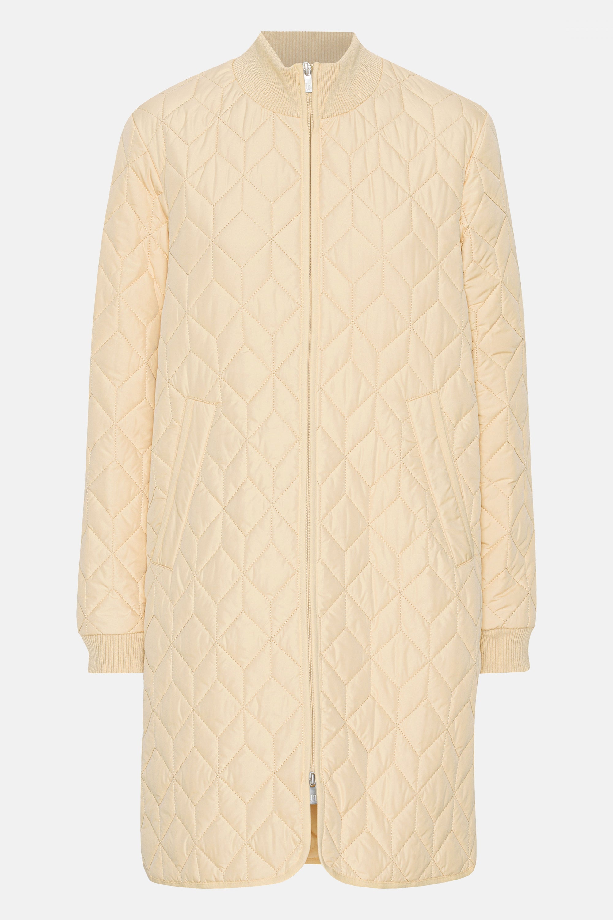 Gewatteerde jas ART06 | Beige | Coat | Ilse Jacobsen