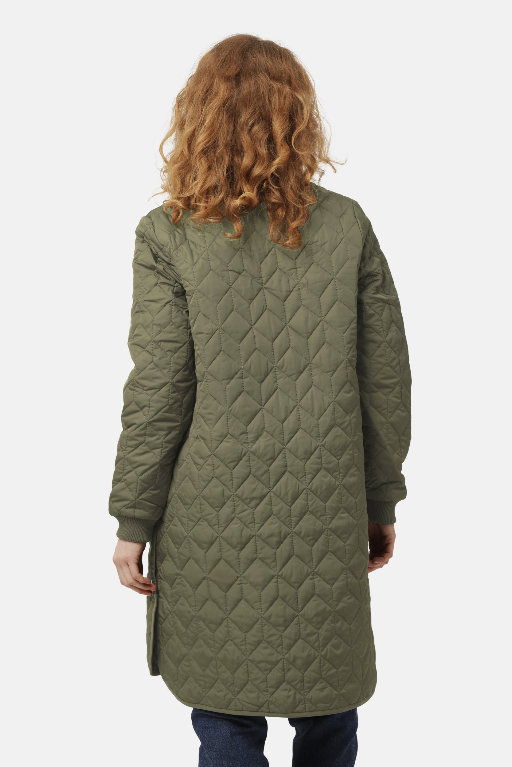 Gewatteerde jas ART06 | Army | Coat | Ilse Jacobsen