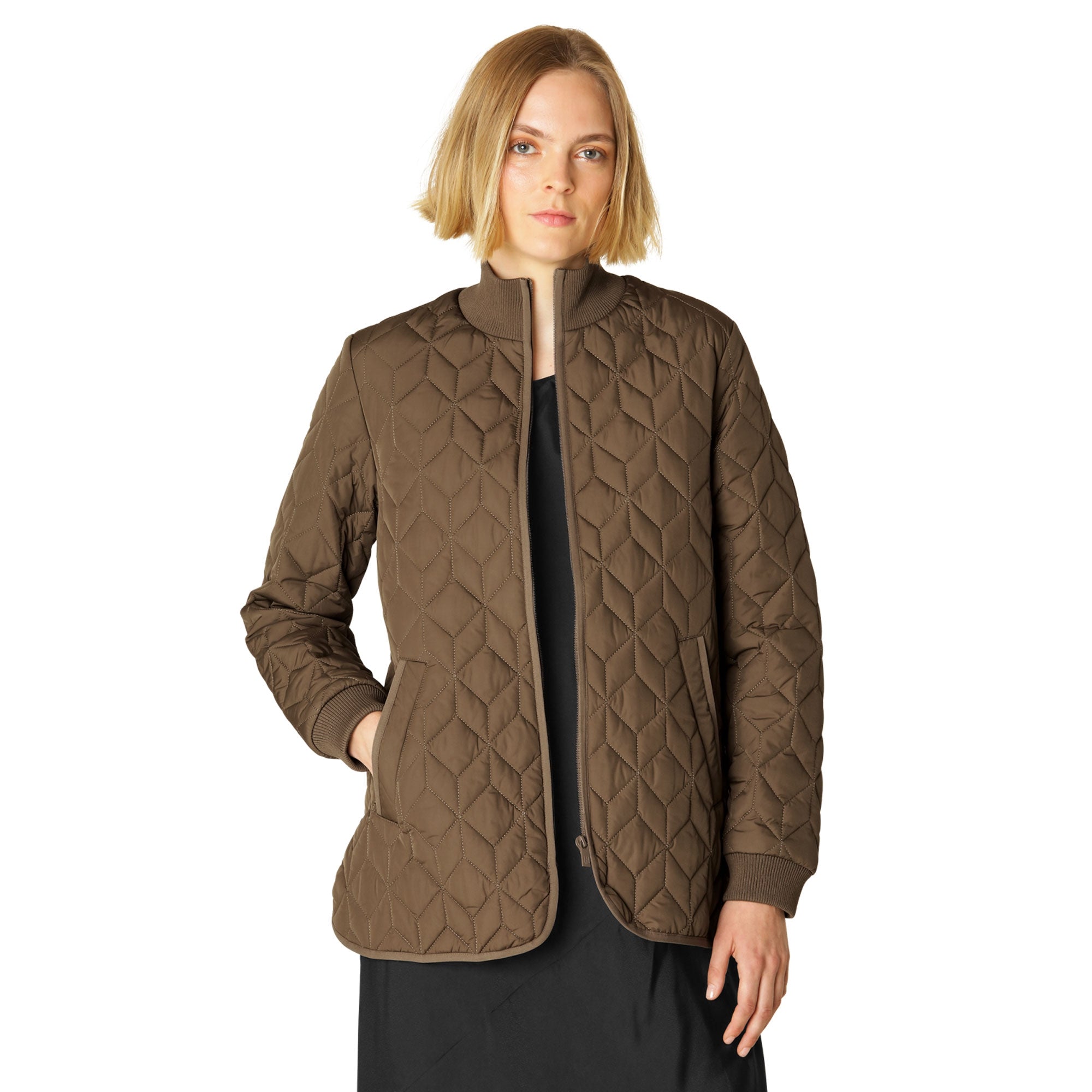 Gewatteerde Jas ART40 | Cub Brown | Coat | Ilse Jacobsen
