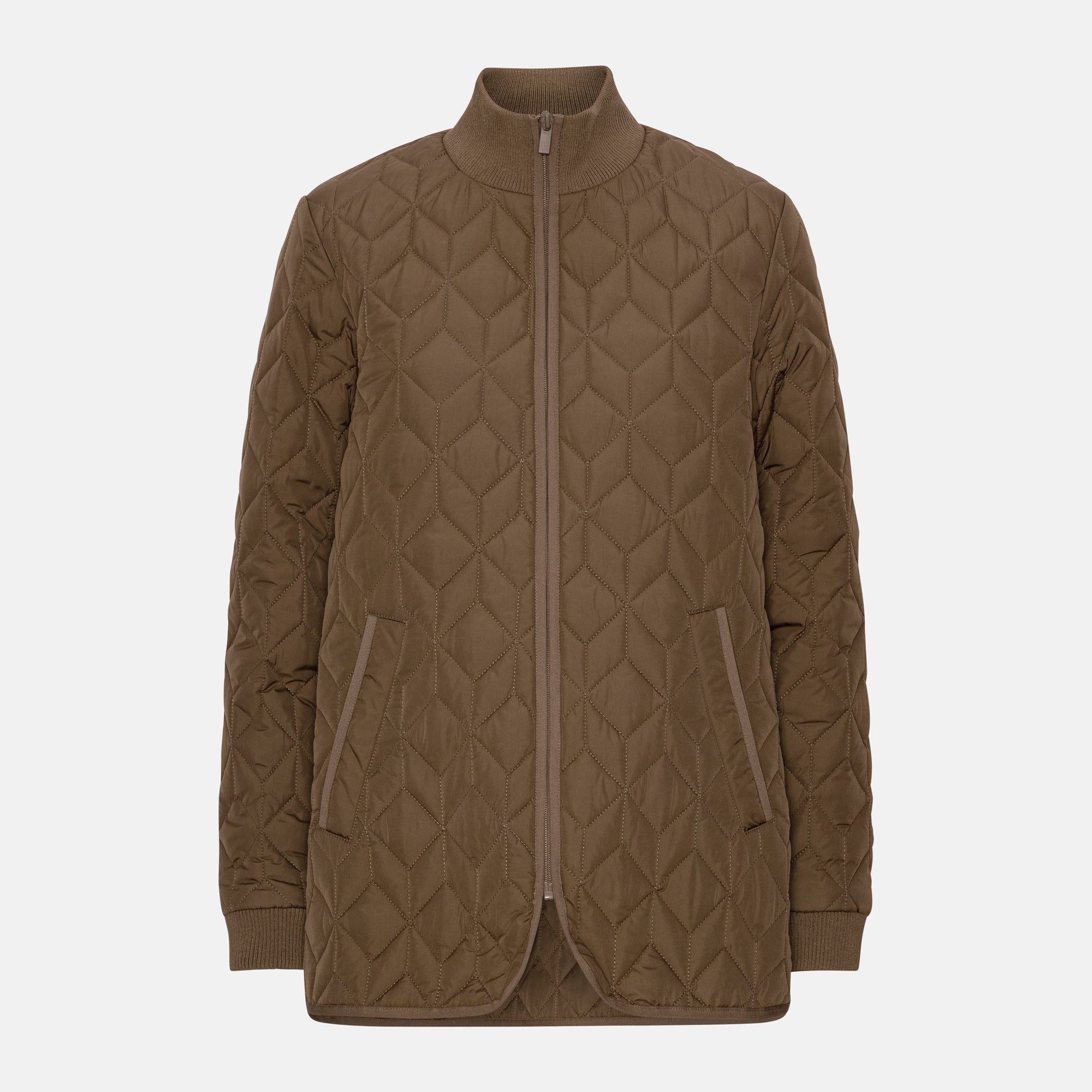 Gewatteerde Jas ART40 | Cub Brown | Coat | Ilse Jacobsen
