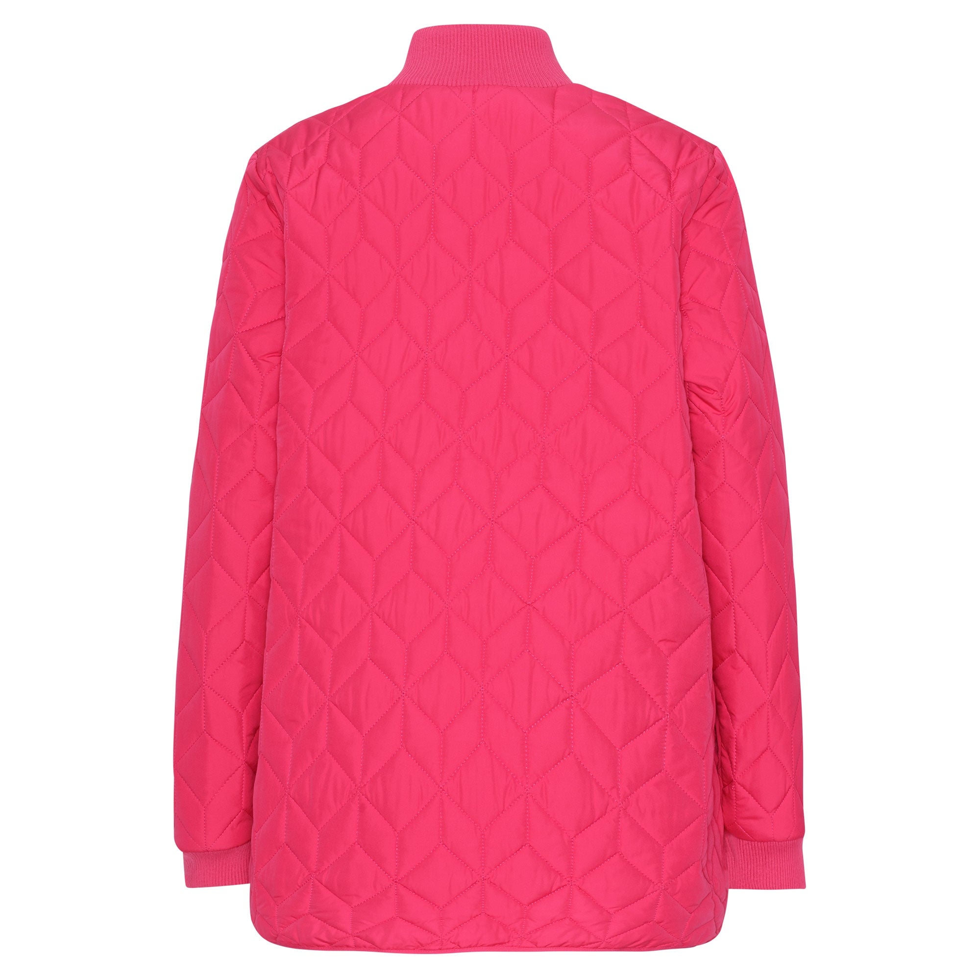 Gewatteerde Jas ART40 | Magenta | Coat | Ilse Jacobsen
