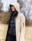 Softshell regenjas lang RAIN37L | Beige | Raincoat | Ilse Jacobsen