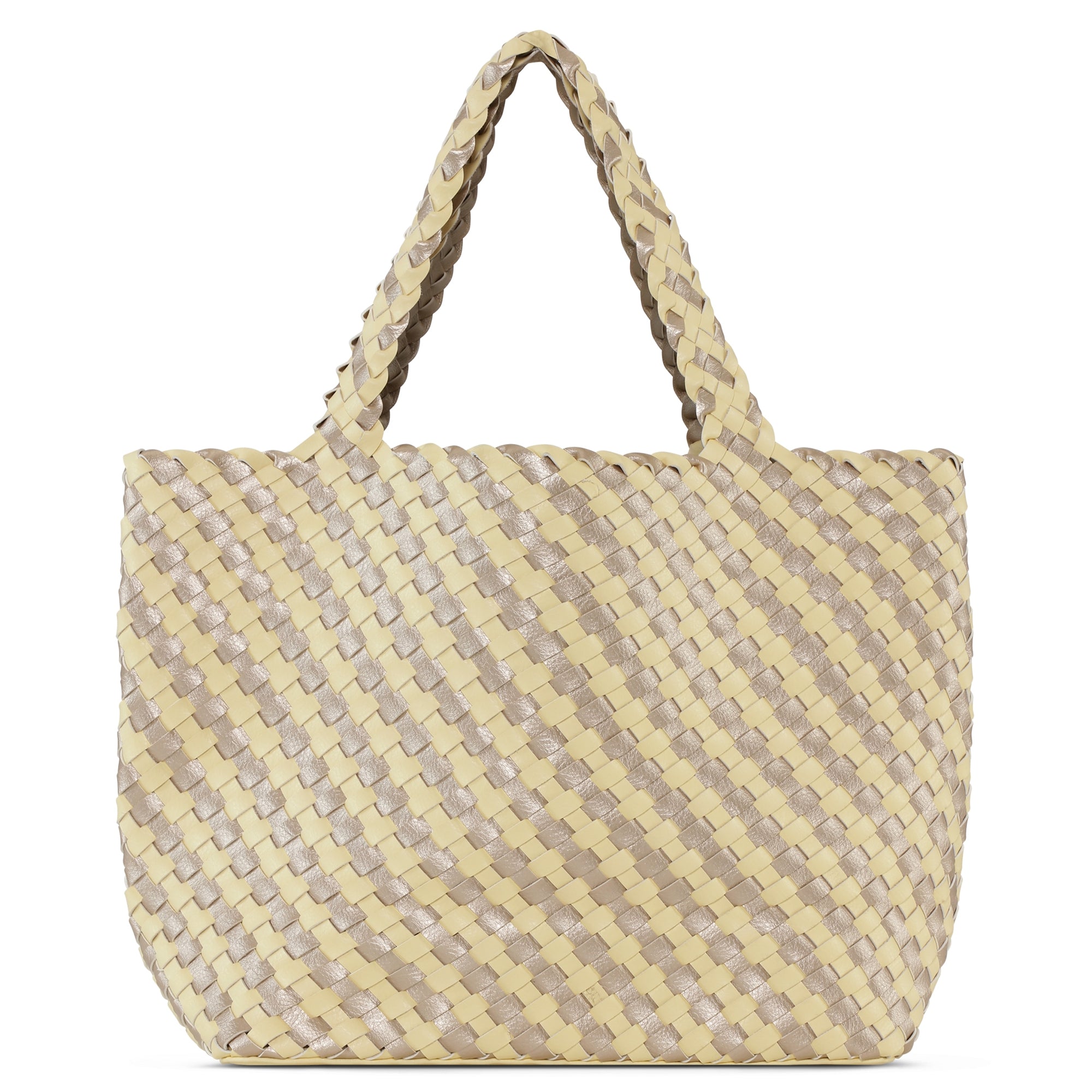 Reversible Tote bag BAG06C | Double Cream Platin | Bag | Ilse Jacobsen