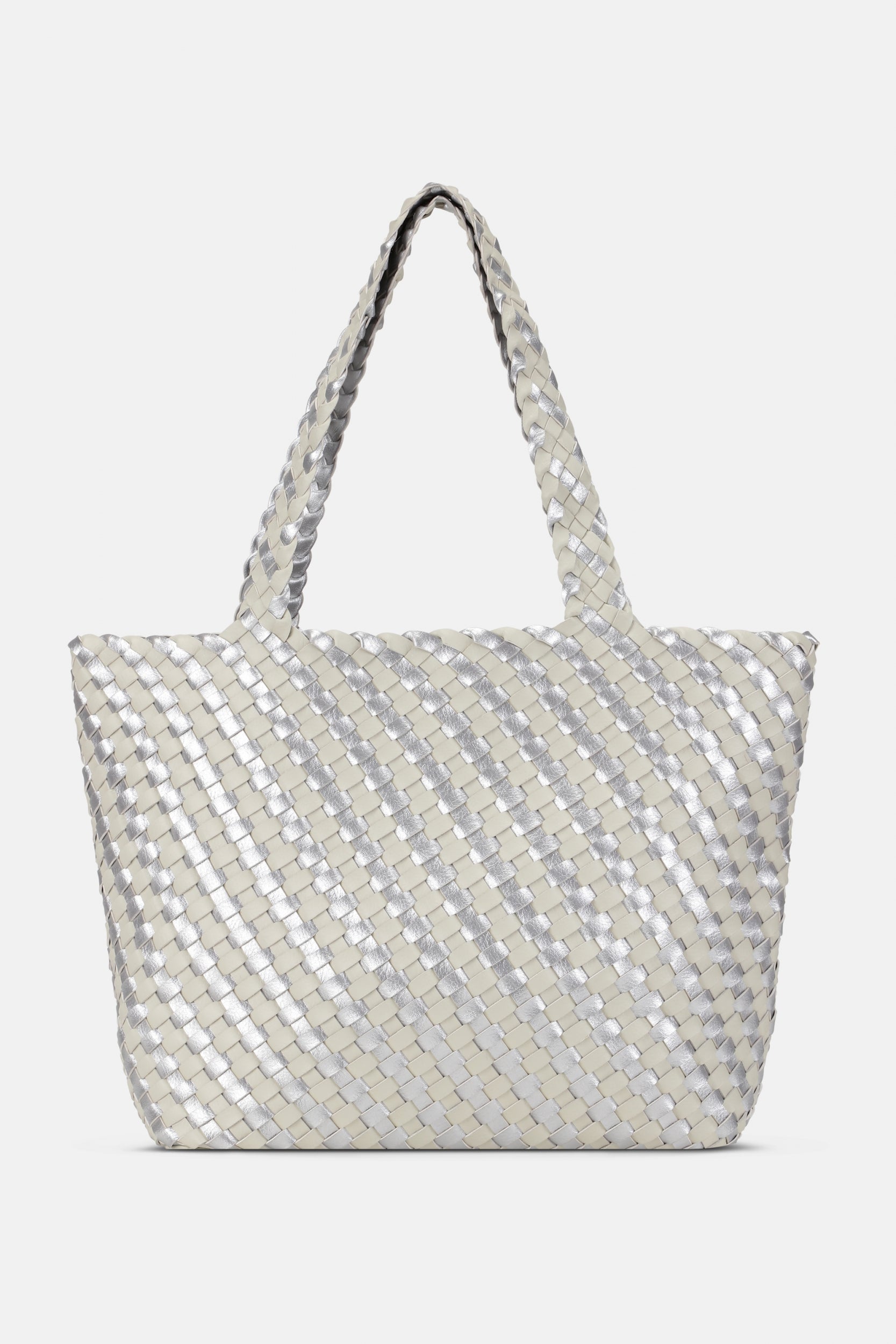 Reversible Tote bag BAG06C | Milk Cream Silver | Bag | Ilse Jacobsen