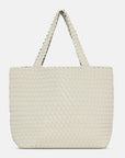 Reversible Tote Bag BAG08 M | Egg White Silver | Bag | Ilse Jacobsen