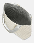 Reversible Tote Bag BAG08 M | Egg White Silver | Bag | Ilse Jacobsen
