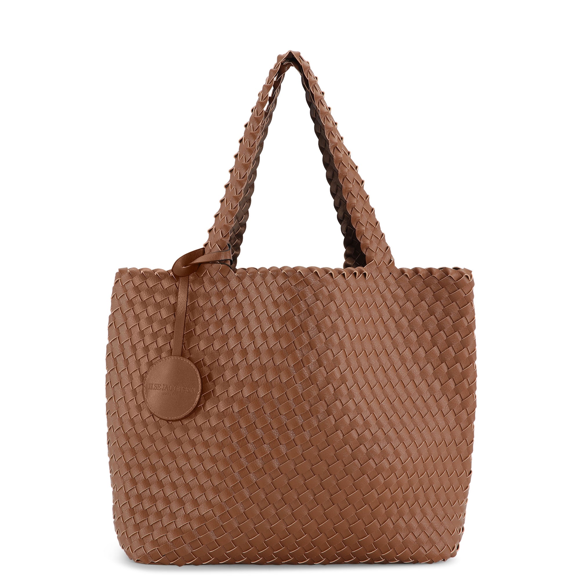 Reversible Tote bag BAG08 M | Burnt Caramel Metallic Brown | Bag | Ilse Jacobsen