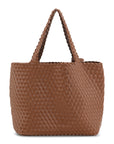 Reversible Tote bag BAG08 M | Burnt Caramel Metallic Brown | Bag | Ilse Jacobsen