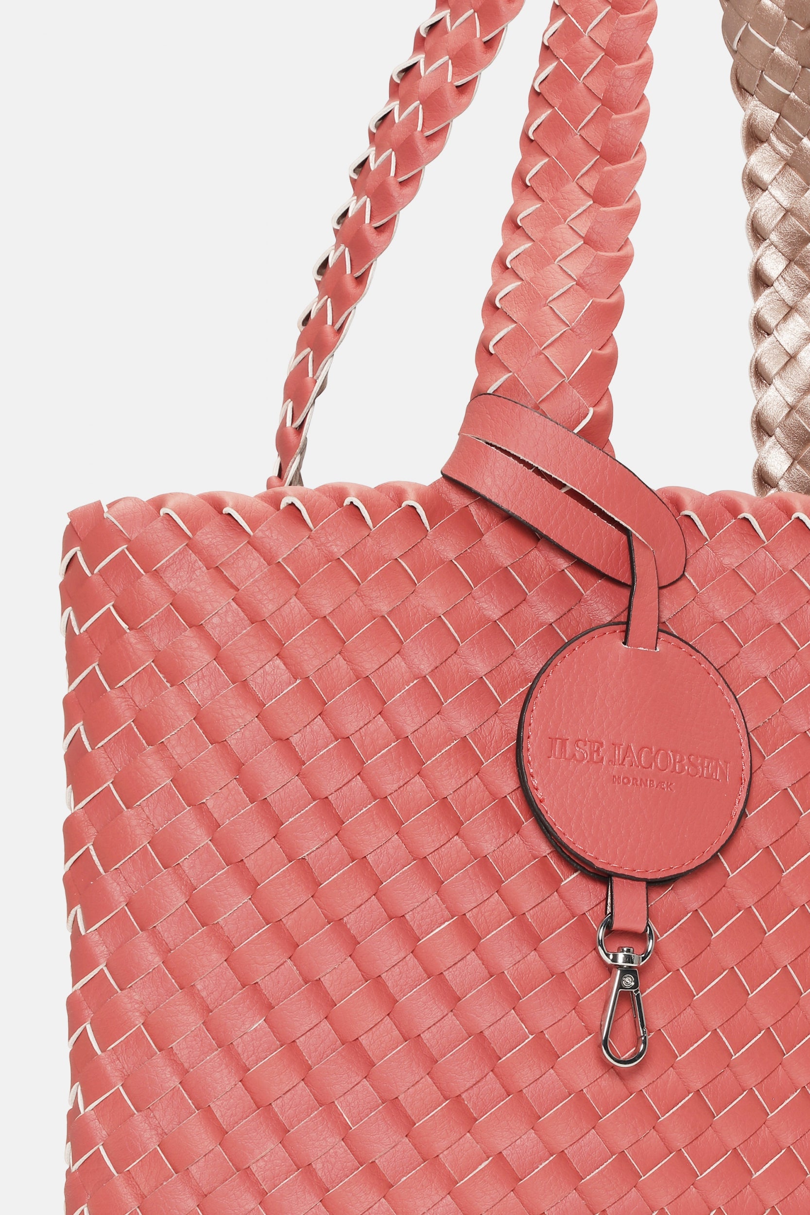 Reversible Tote bag BAG08 M | Durbarry Metallic Rose | Bag | Ilse Jacobsen