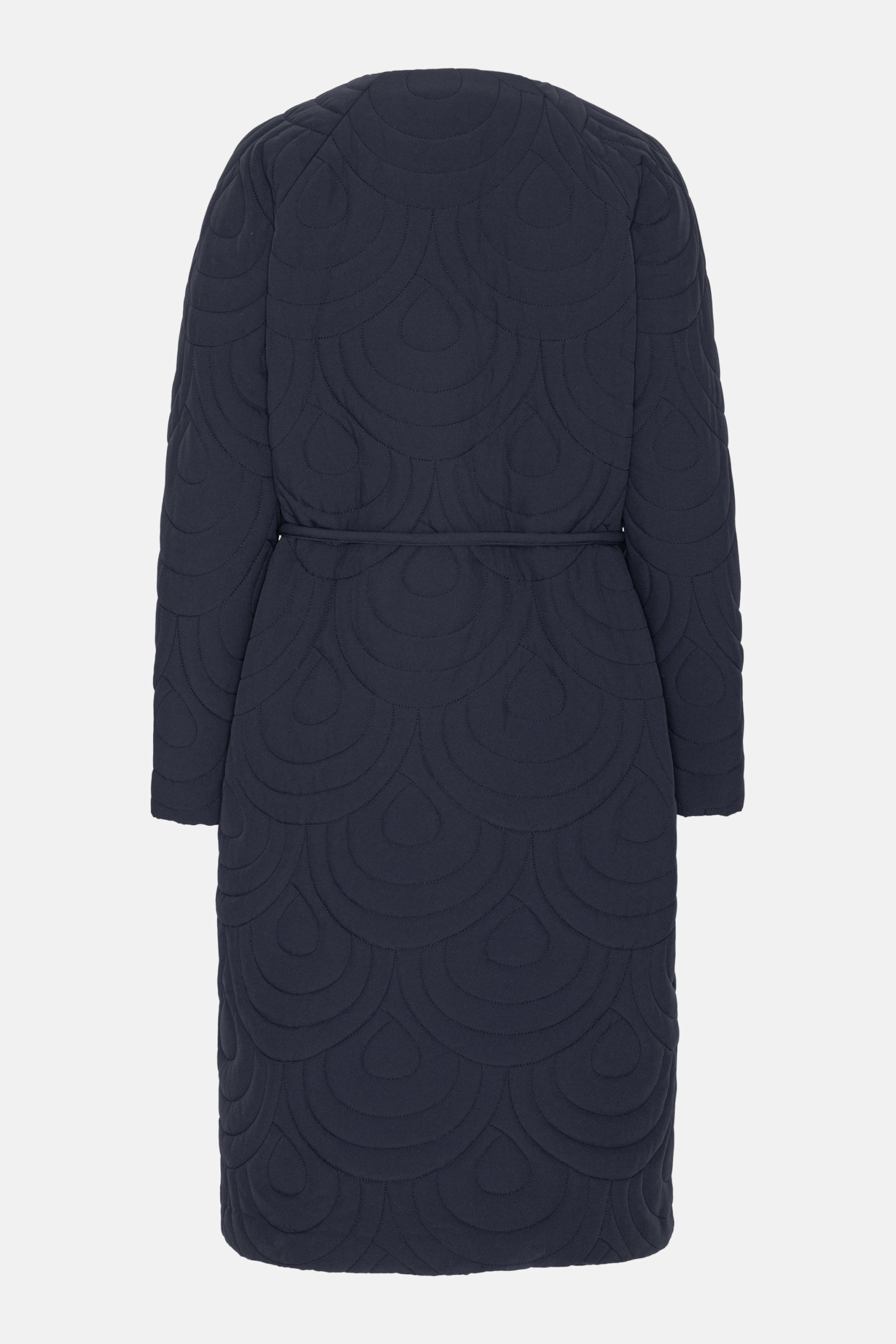 Lang Gewatteerde Jas BLOSSOM01 | Dark Indigo | Jacket | Ilse Jacobsen