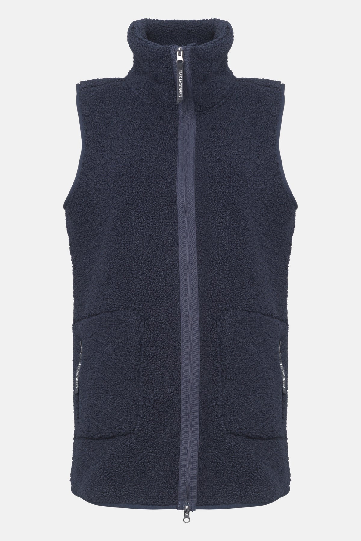 Lange teddy bodywarmer BONDEDPILE02 | Dark Indigo | Jacket | Ilse Jacobsen