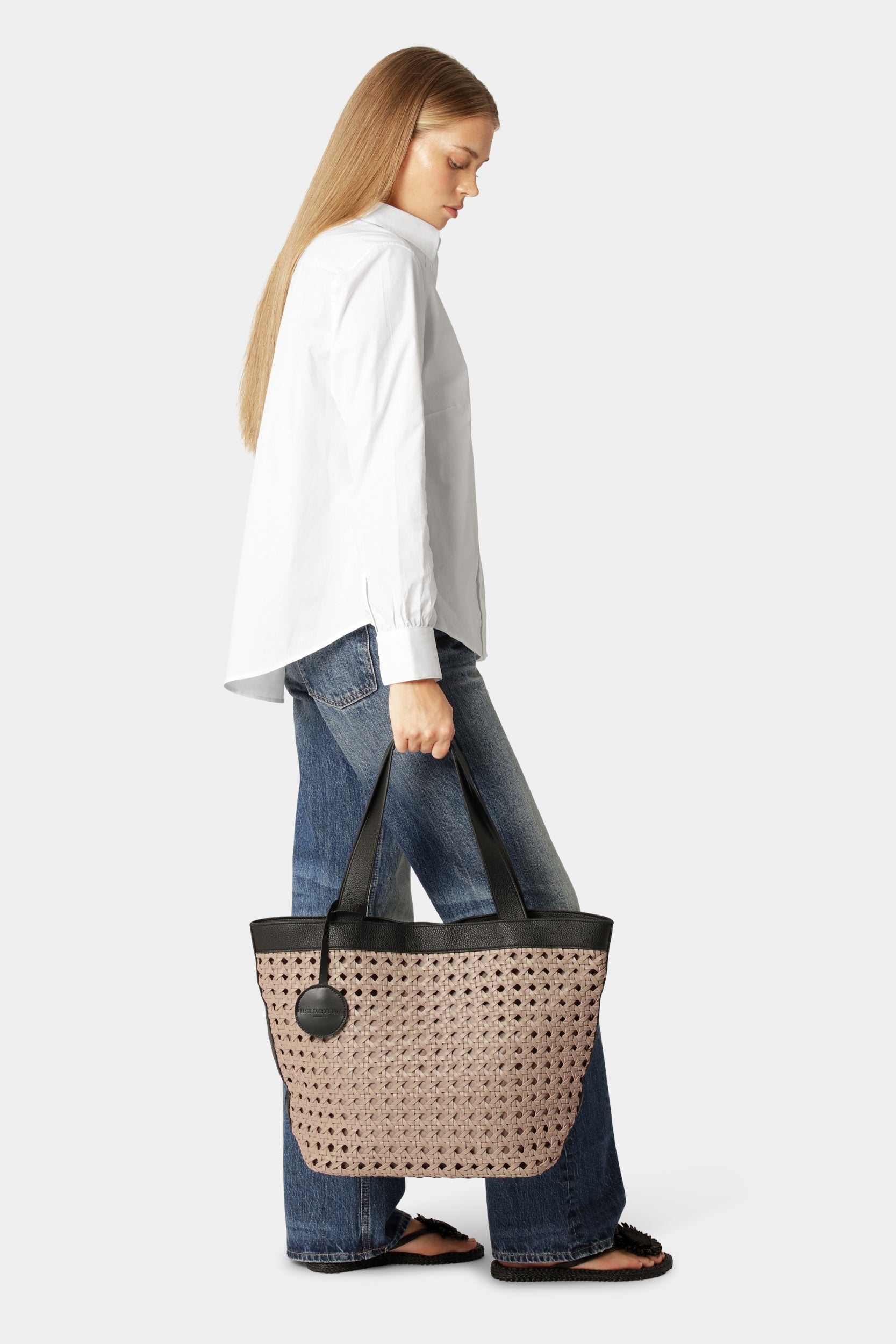 Gevlochten Shopper BRAID02 | Sand Pile Black | Bag | Ilse Jacobsen