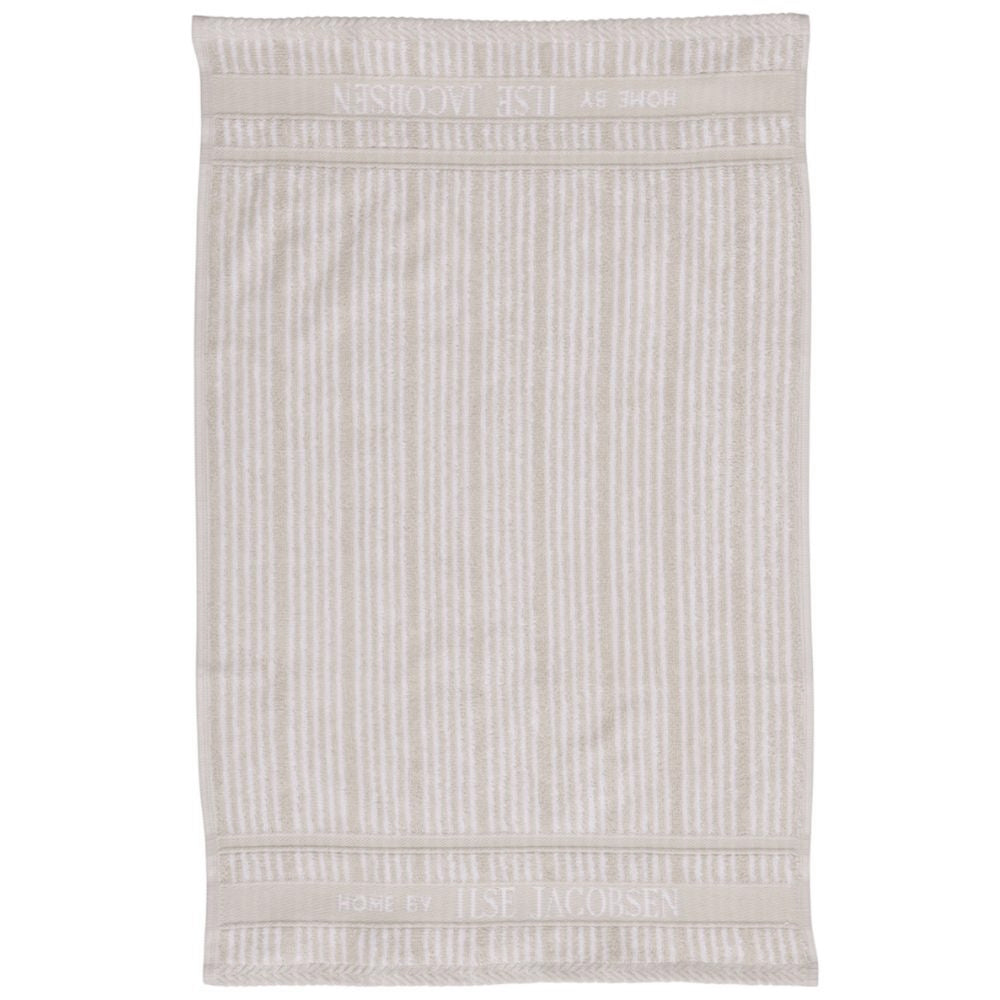 Gastendoek - Set van 2 stuks | Sand Beige Stripes | Bath Collection | Ilse Jacobsen