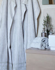 Handdoek - Set van 2 stuks | Sand Beige Stripes | Bath Collection | Ilse Jacobsen
