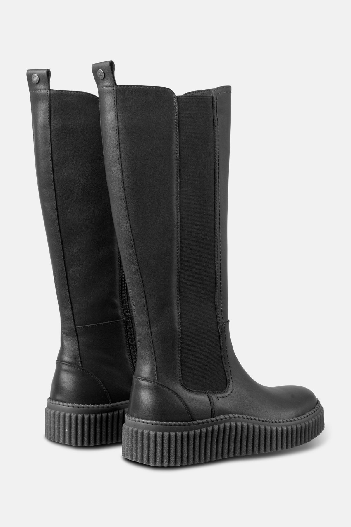 Hoge leren laarzen CALIRA07 | Black Black | Shoes | Ilse Jacobsen