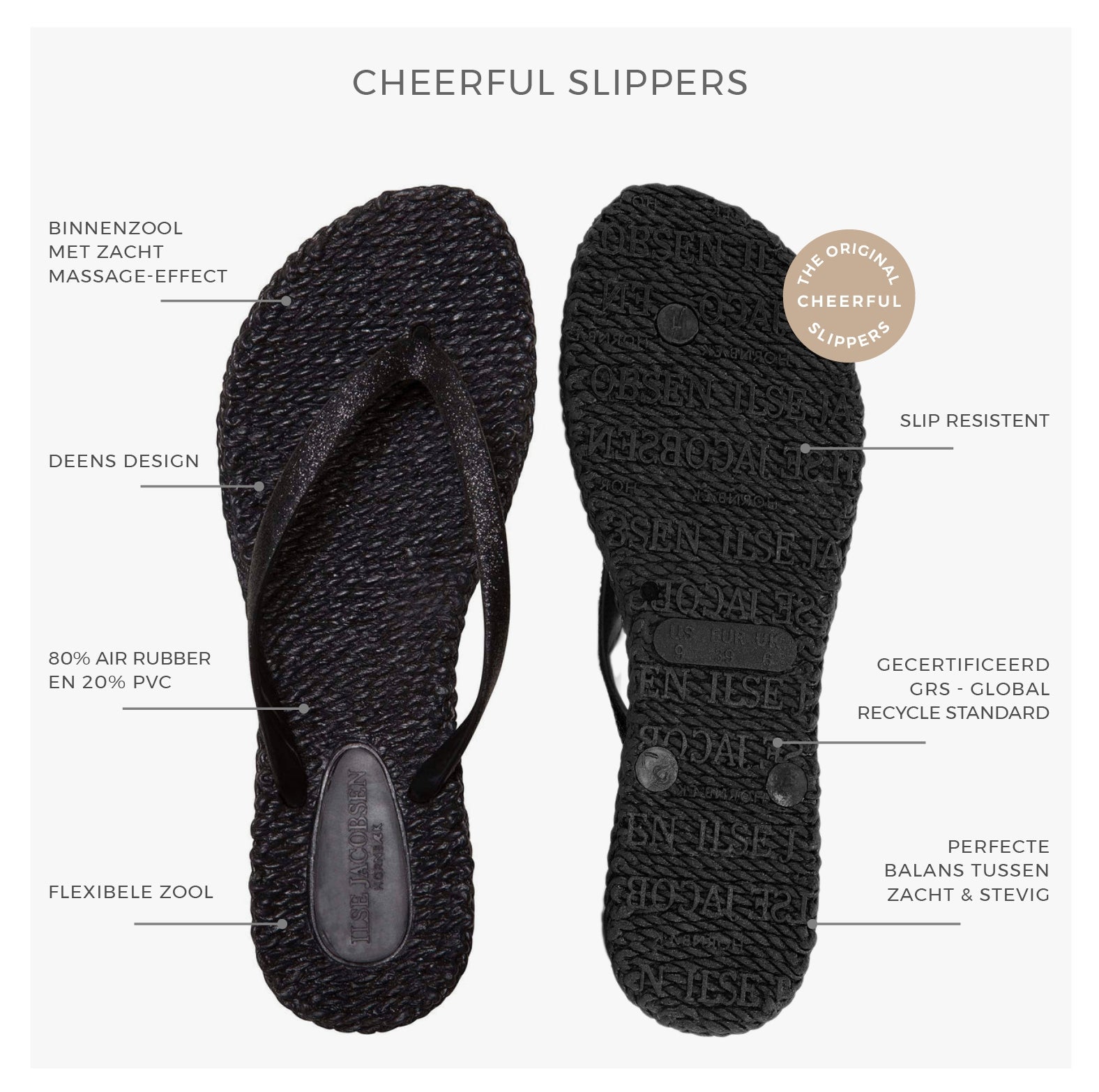 Slippers met glitter CHEERFUL01 | Warm Pink | Flip Flop | Ilse Jacobsen