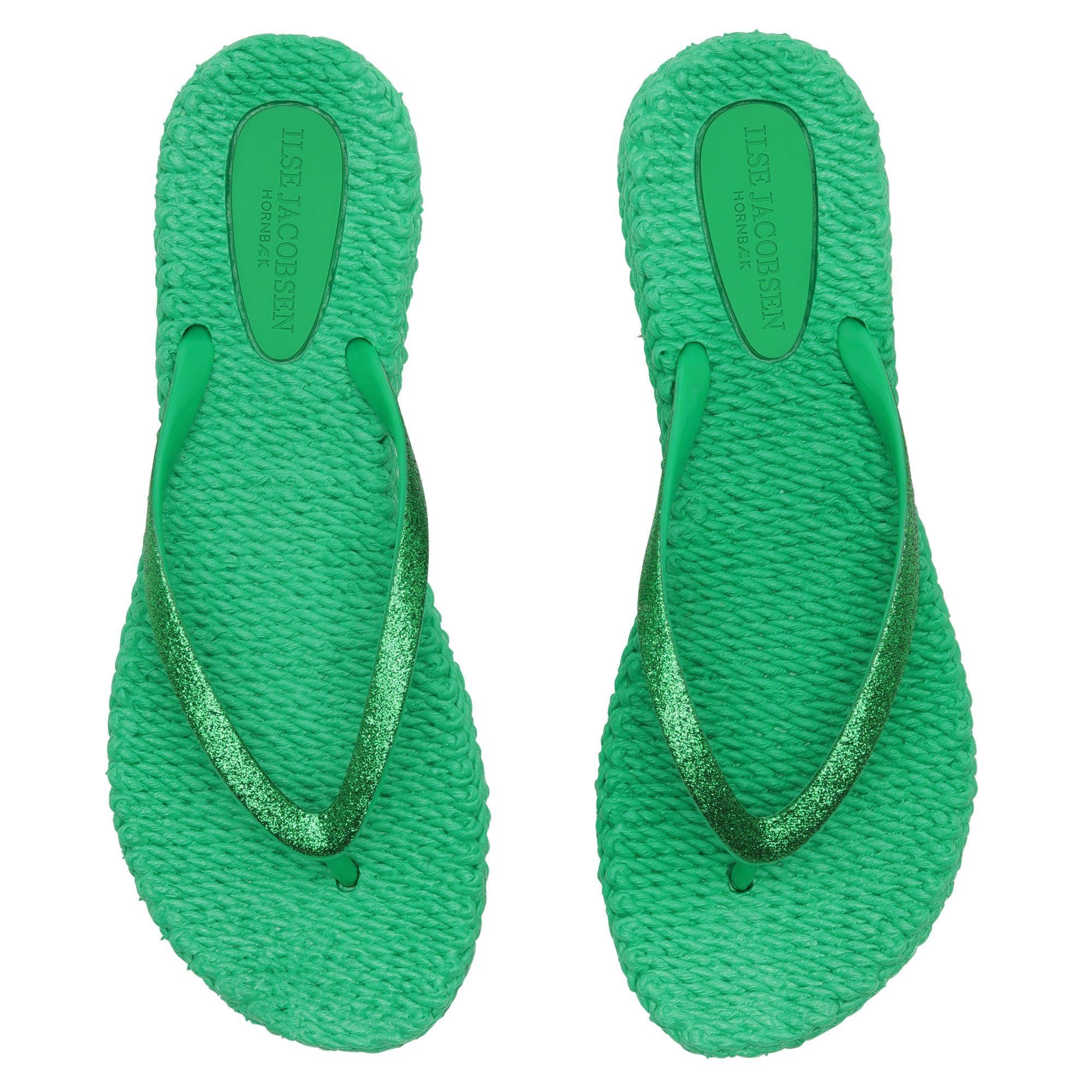 Slippers met glitter CHEERFUL01 | Fern Green | Flip Flop | Ilse Jacobsen