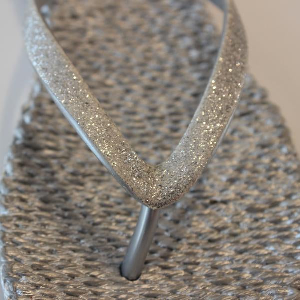 Slipper met glitter CHEERFUL01 | Silver | Flip Flop | Ilse Jacobsen