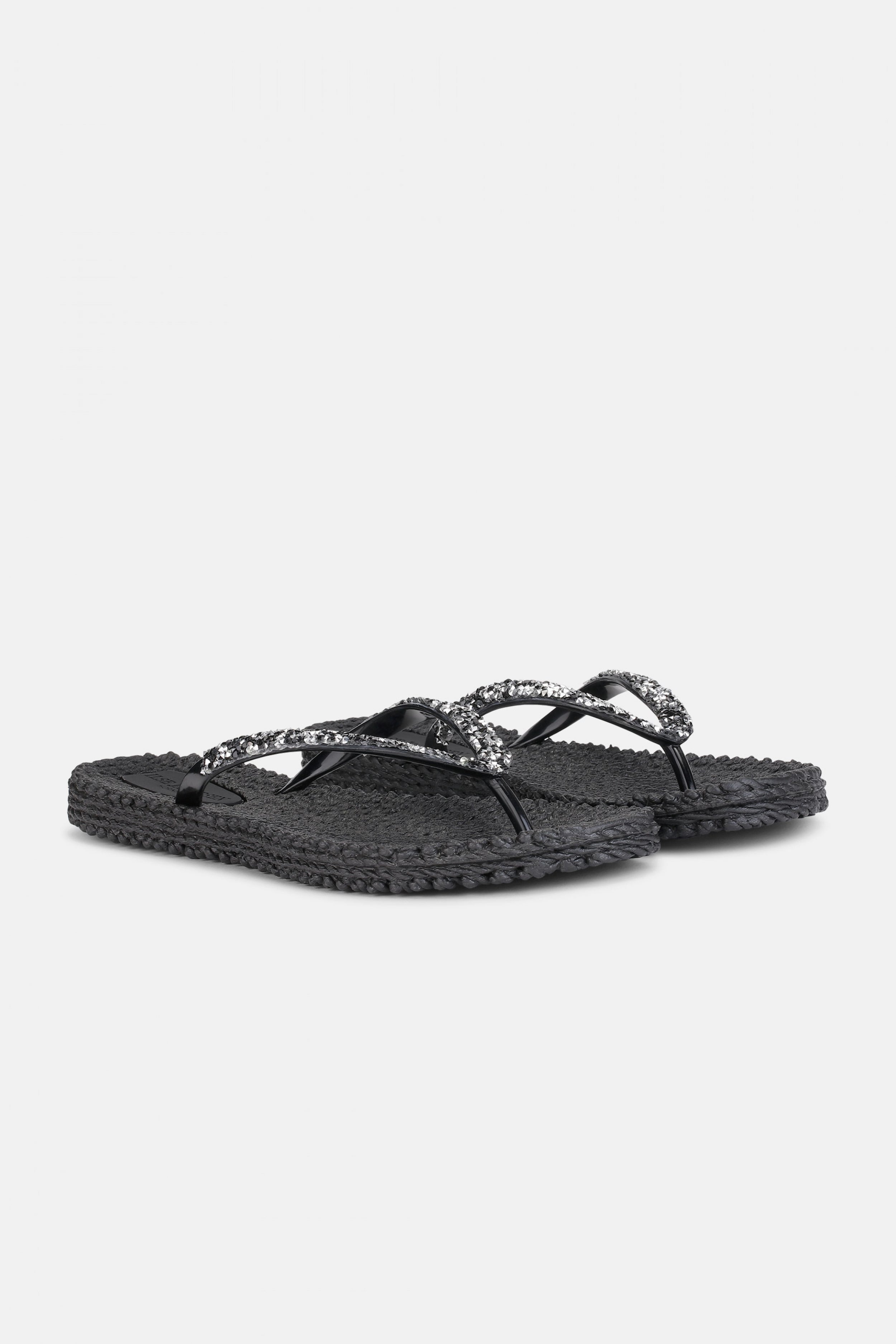 Slippers met glitter CHEERFUL03G | Black | Flip Flop | Ilse Jacobsen
