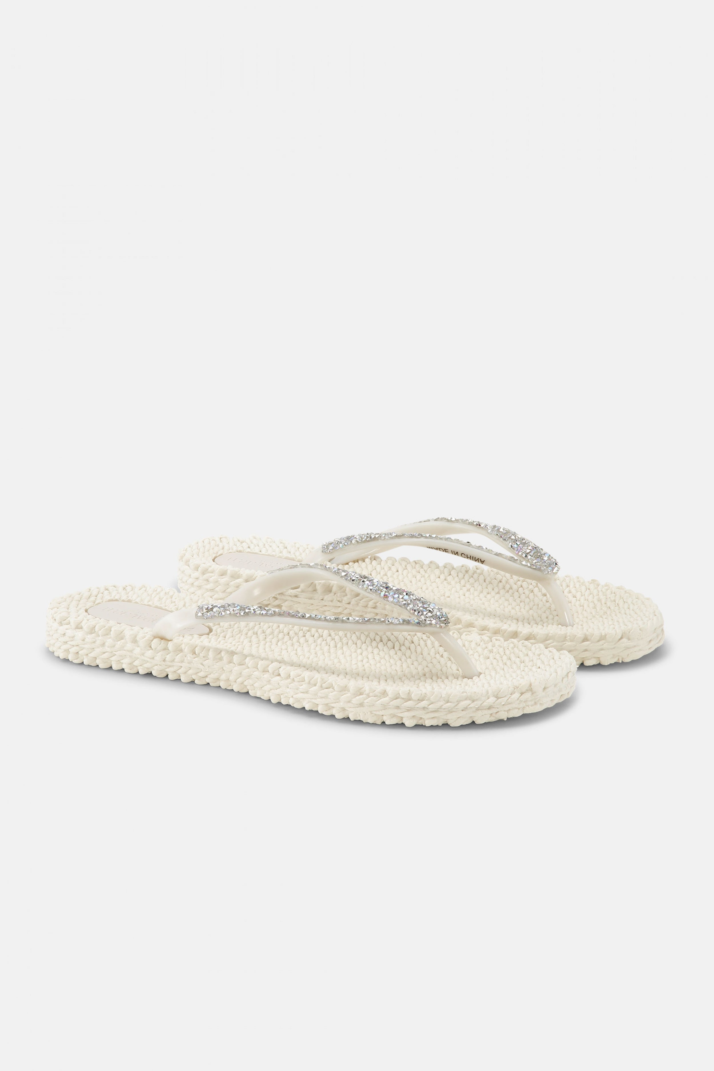 Slippers met glitter CHEERFUL03G | Creme | Flip Flop | Ilse Jacobsen