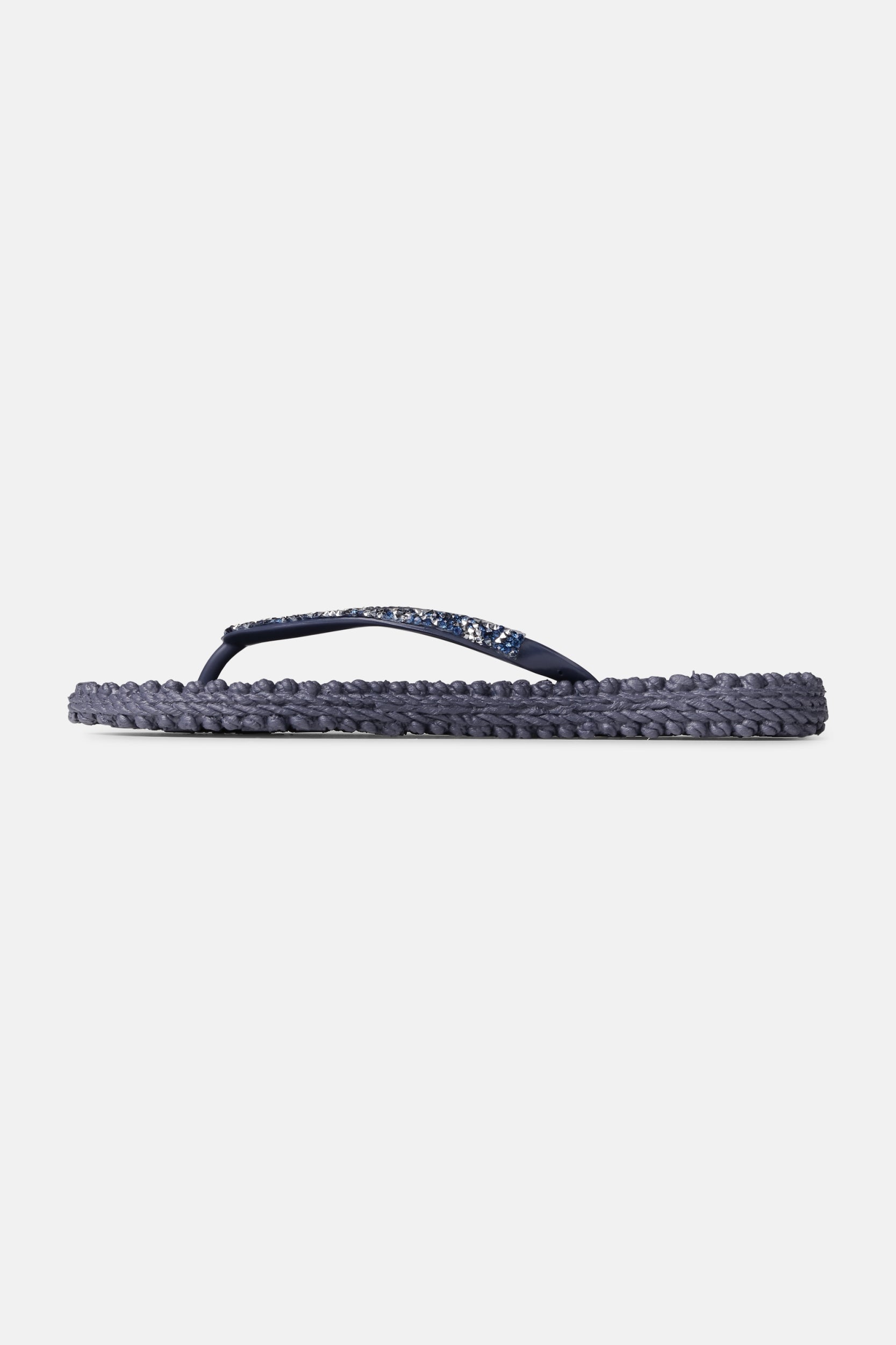 Slippers met zilveren mix strass steen CHEERFUL03G | Ombre Blue | Flip Flop | Ilse Jacobsen