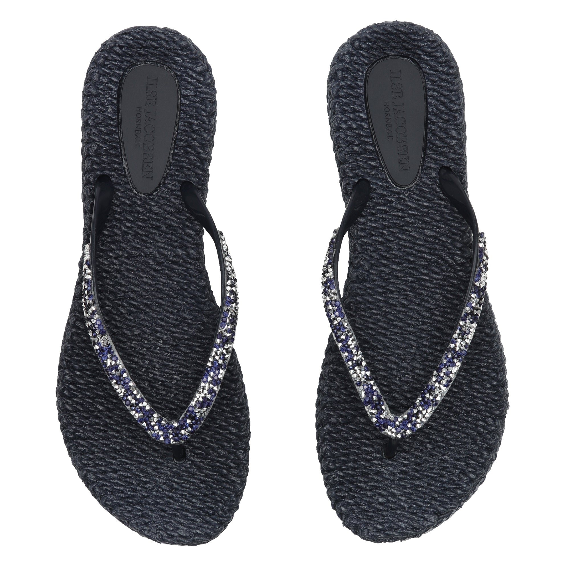 Slippers met glitter CHEERFUL03G | Dark Indigo | Flip Flop | Ilse Jacobsen
