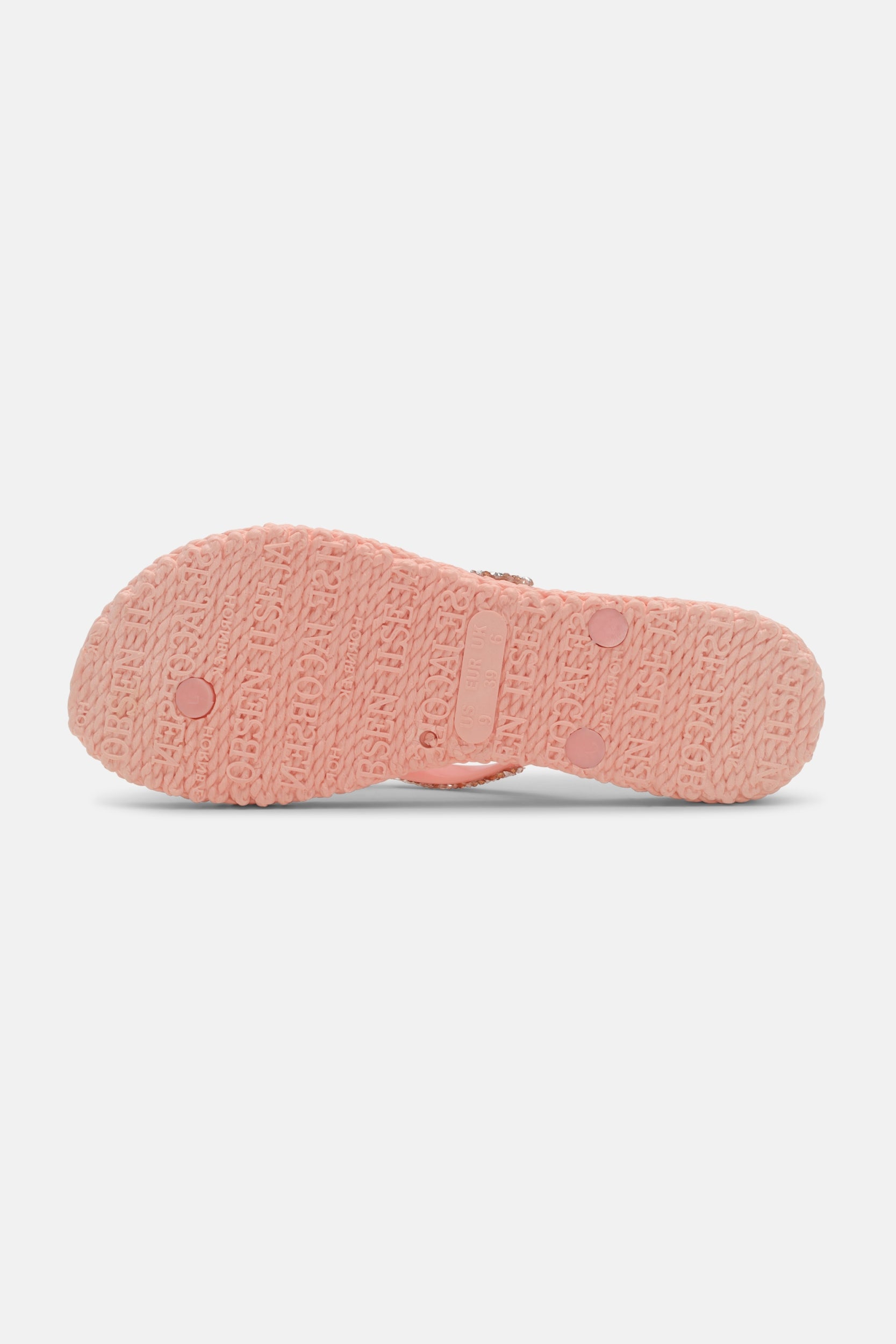 Slippers met zilveren mix strass steen CHEERFUL03G | Soft Coral | Flip Flop | Ilse Jacobsen