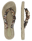Slippers met stoffen band CHEERFUL05 - 780 Platin | Platin | Flip Flop | Ilse Jacobsen