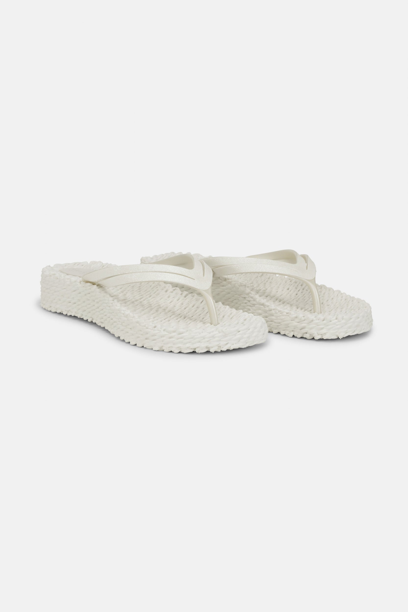 Slippers met lichte plateauzool CHEERFUL13 | Creme | Flip Flop | Ilse Jacobsen
