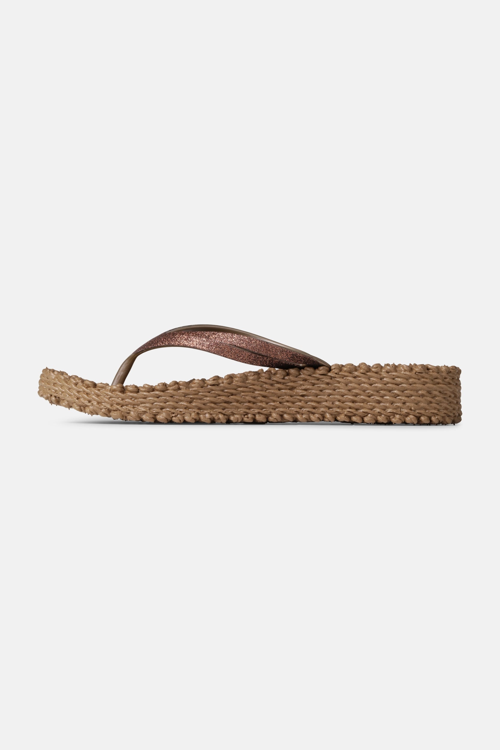 Slippers met lichte plateauzool CHEERFUL13 | Mocca | Flip Flop | Ilse Jacobsen