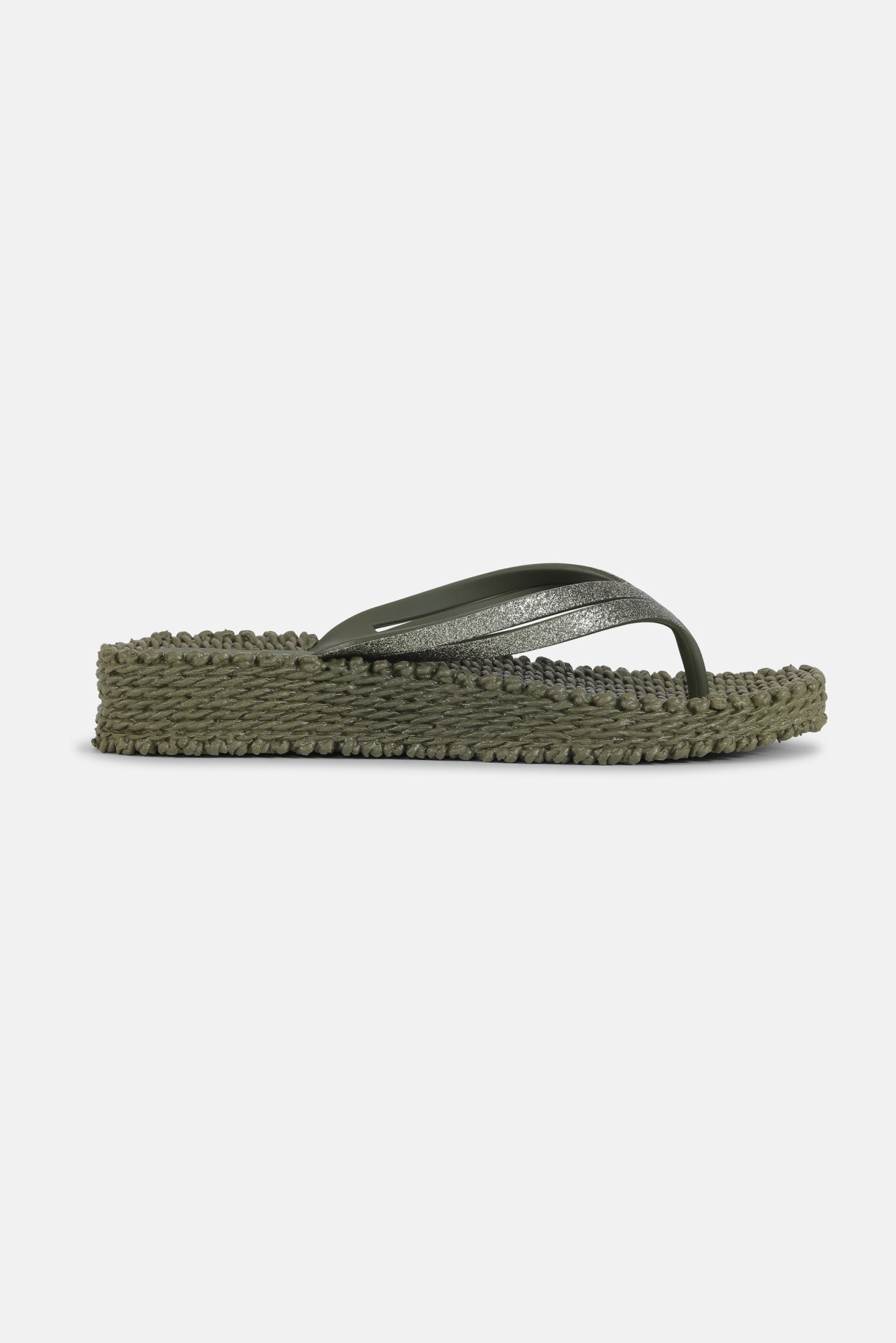 Slippers met lichte plateauzool CHEERFUL13 | Army | Flip Flop | Ilse Jacobsen
