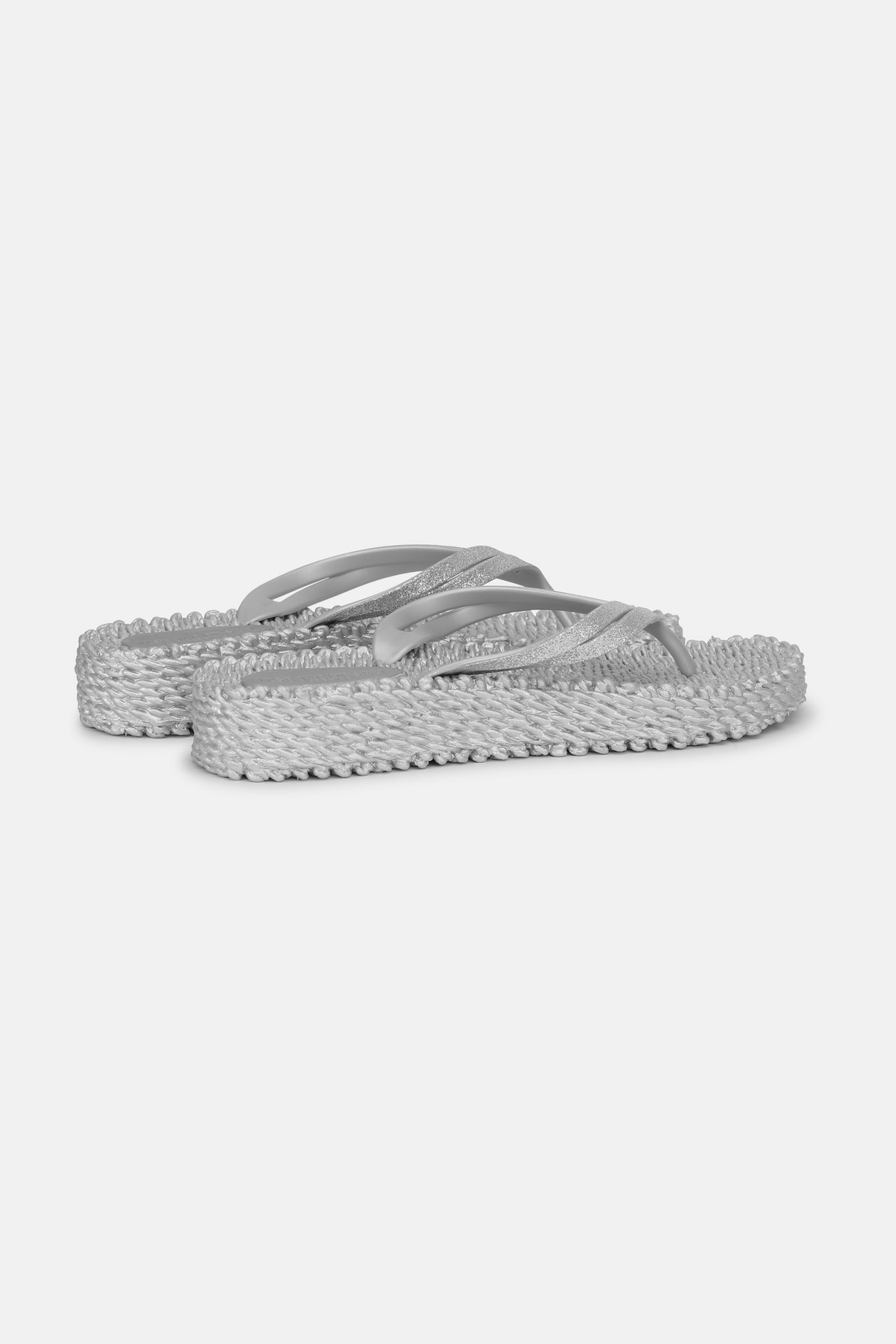 Slippers met lichte plateauzool CHEERFUL13 | Silver | Flip Flop | Ilse Jacobsen