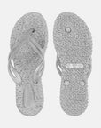 Slippers met lichte plateauzool CHEERFUL13 | Silver | Flip Flop | Ilse Jacobsen