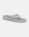 Slippers met lichte plateauzool CHEERFUL13 | Silver | Flip Flop | Ilse Jacobsen