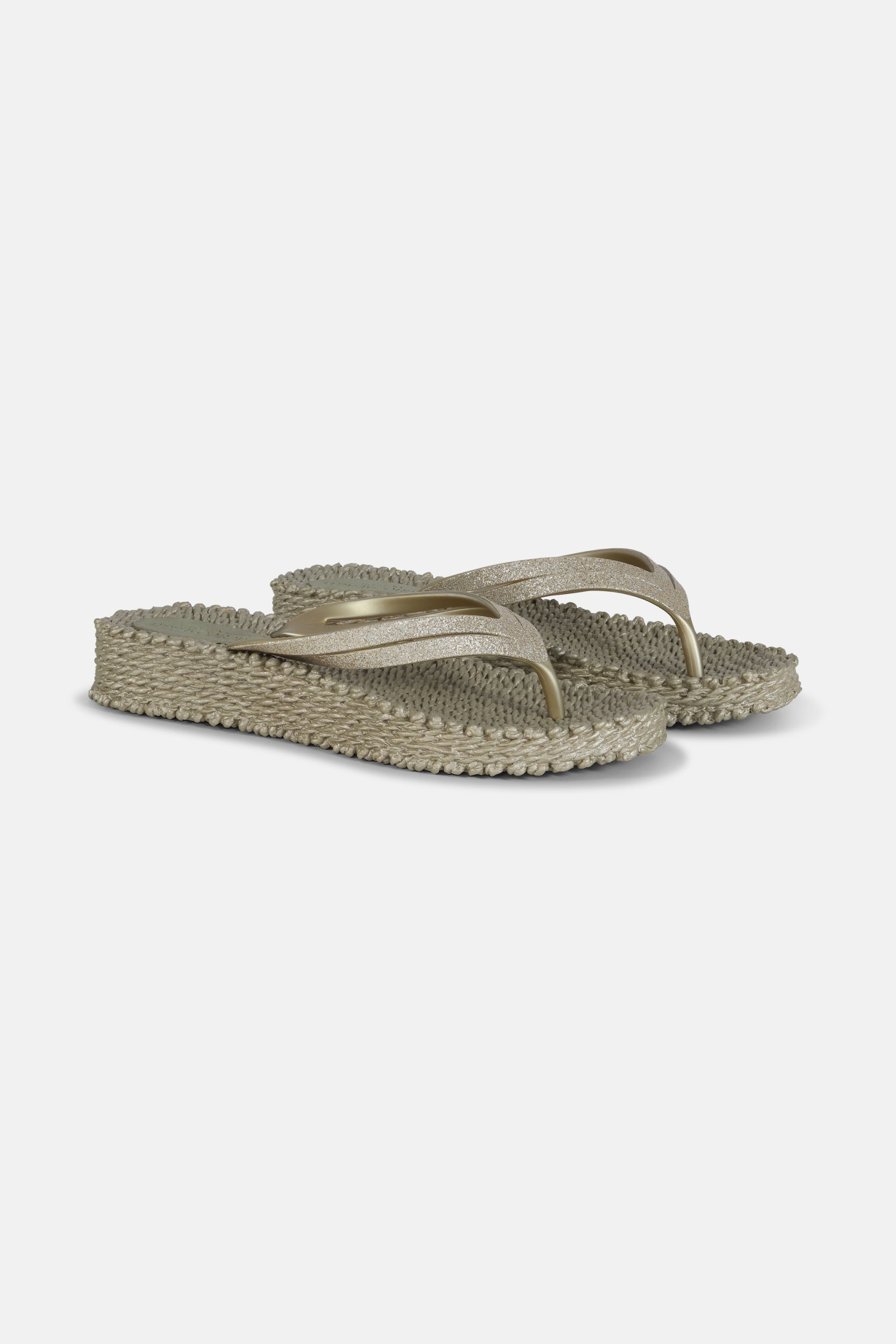 Slippers met lichte plateauzool CHEERFUL13 | Platin | Flip Flop | Ilse Jacobsen