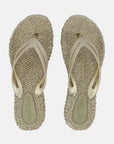 Slippers met lichte plateauzool CHEERFUL13 | Platin | Flip Flop | Ilse Jacobsen