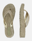 Slippers met lichte plateauzool CHEERFUL13 | Platin | Flip Flop | Ilse Jacobsen