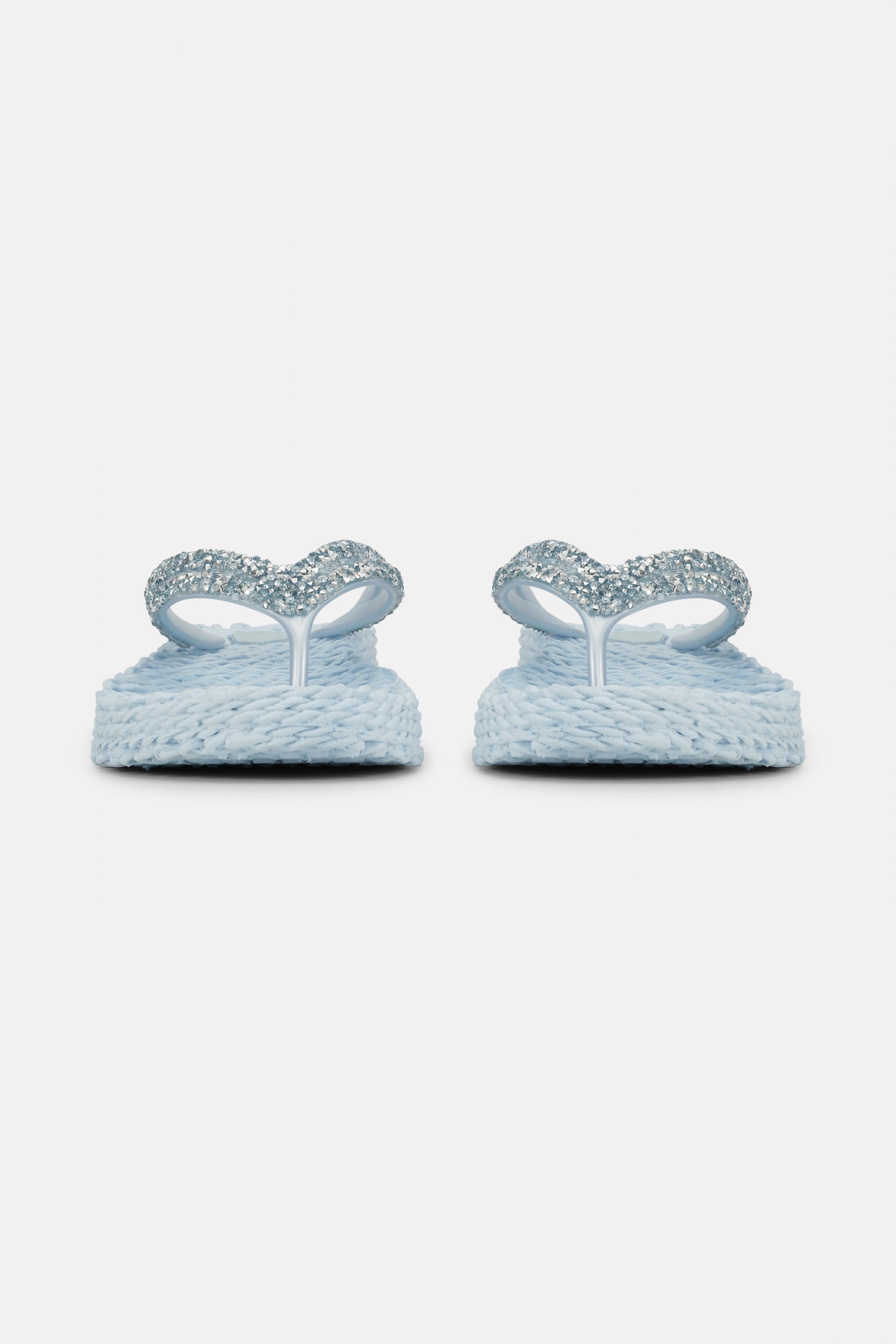 Platform slippers met zilveren mix strass steen CHEERFUL15 | Blue Bell | Flip Flop | Ilse Jacobsen