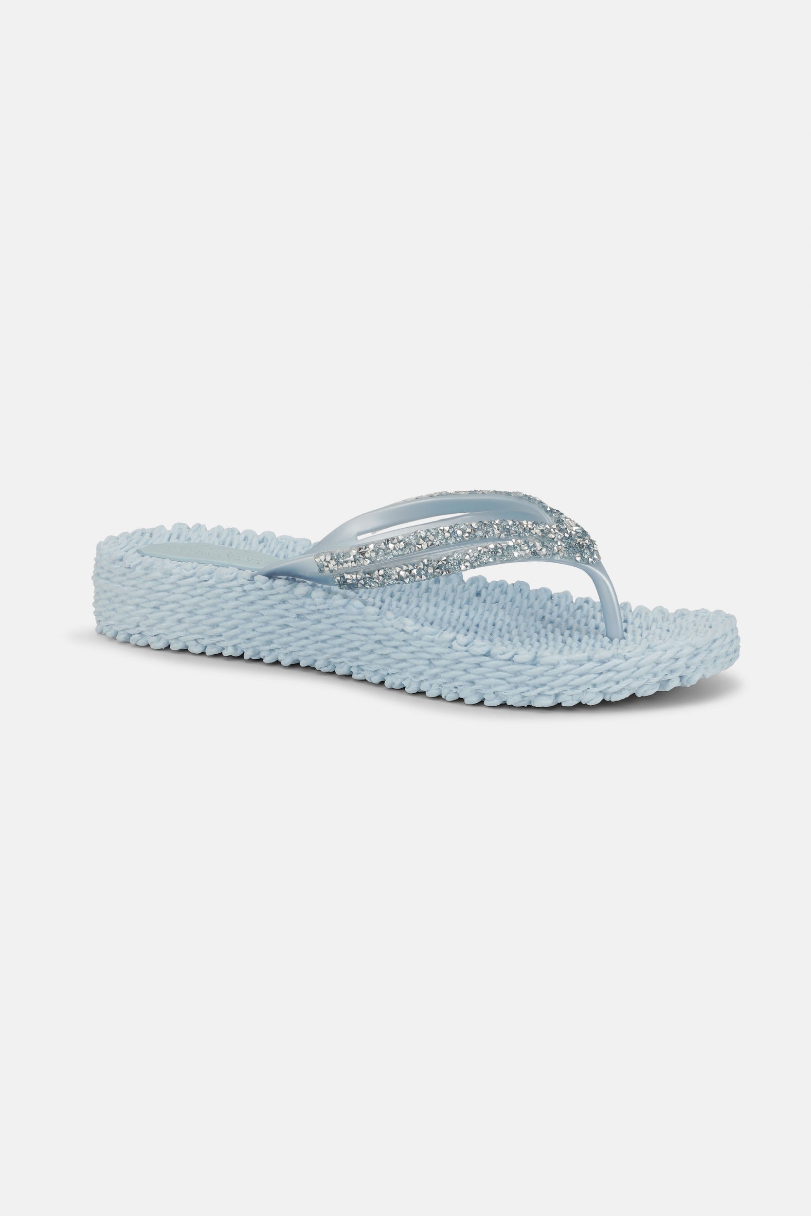 Platform slippers met zilveren mix strass steen CHEERFUL15 | Blue Bell | Flip Flop | Ilse Jacobsen