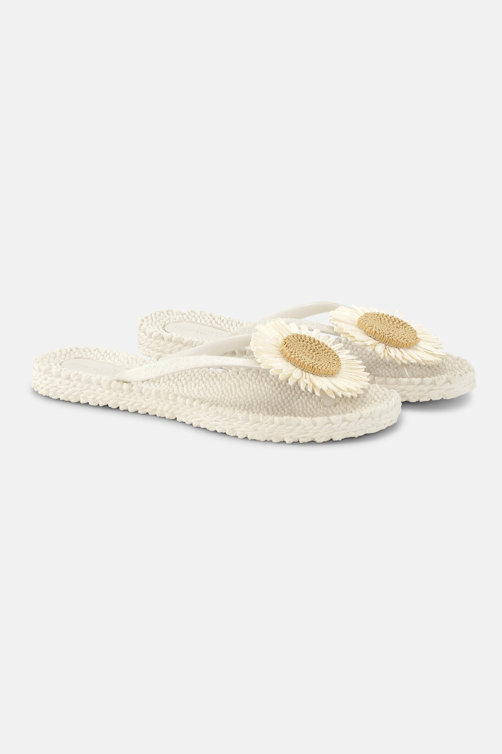 Slipper met bloem CHEERFUL16F | Creme | Flip Flop | Ilse Jacobsen