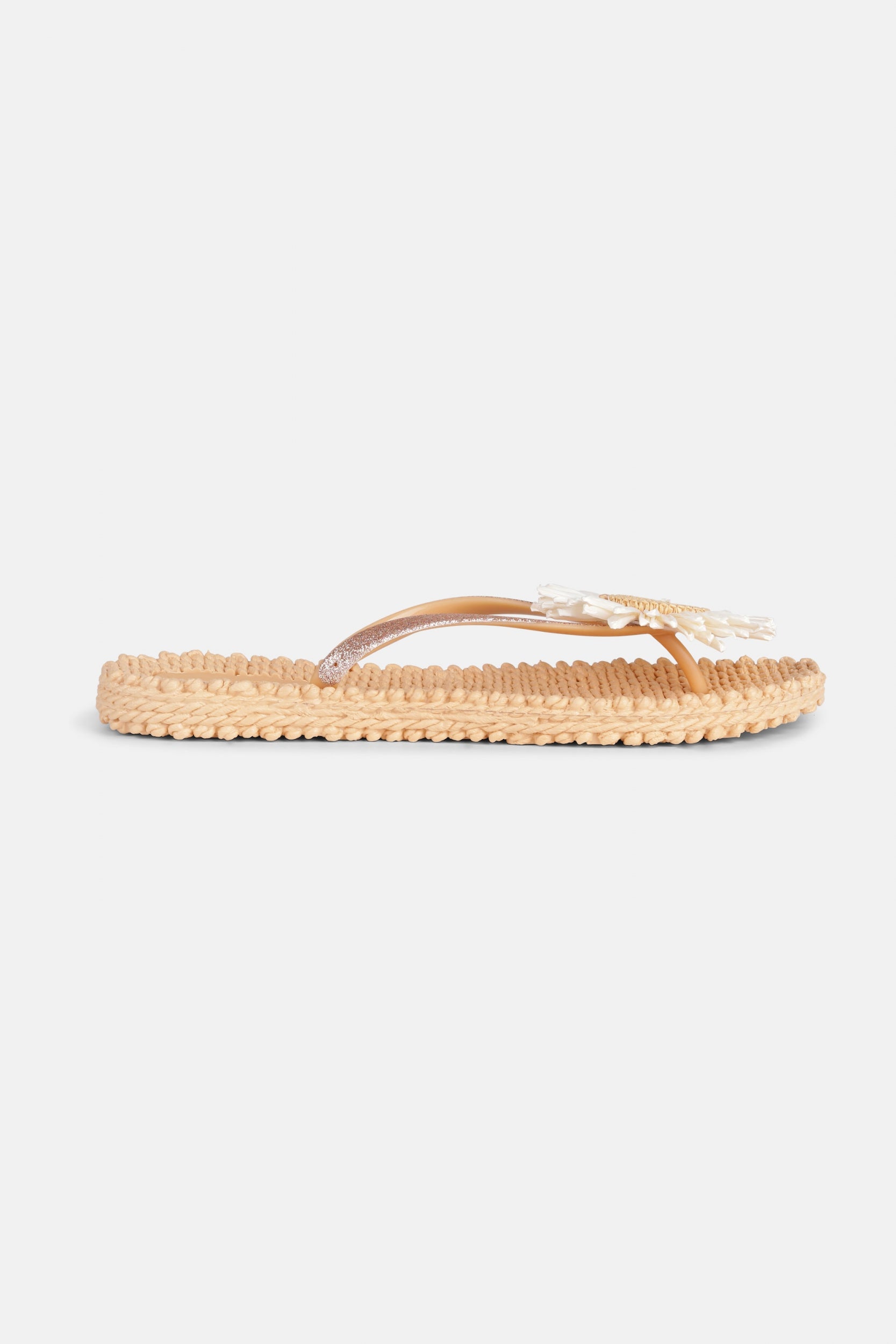 Slipper met bloem CHEERFUL16F | Beige | Flip Flop | Ilse Jacobsen