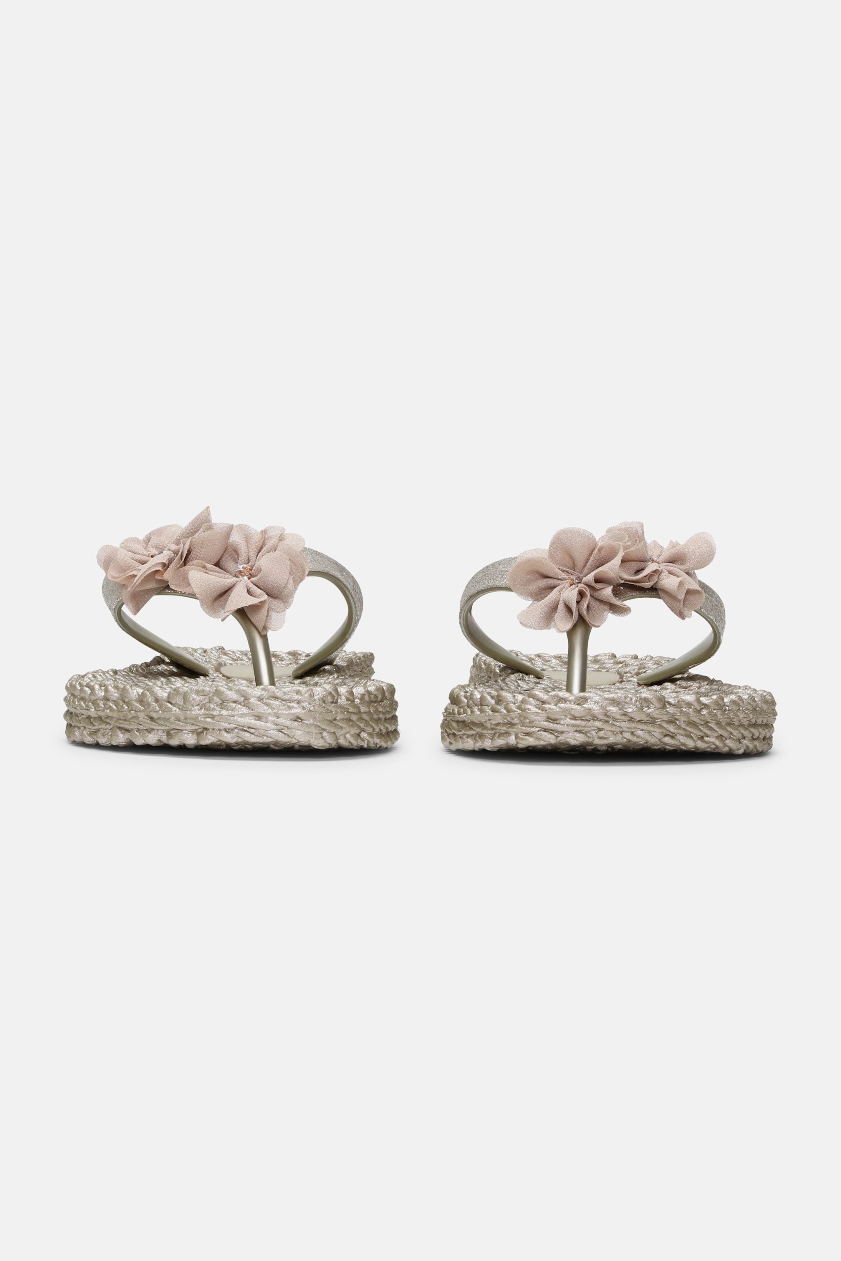 Slippers met Bloemen CHEERFUL18F | Platin | Shoes | Ilse Jacobsen