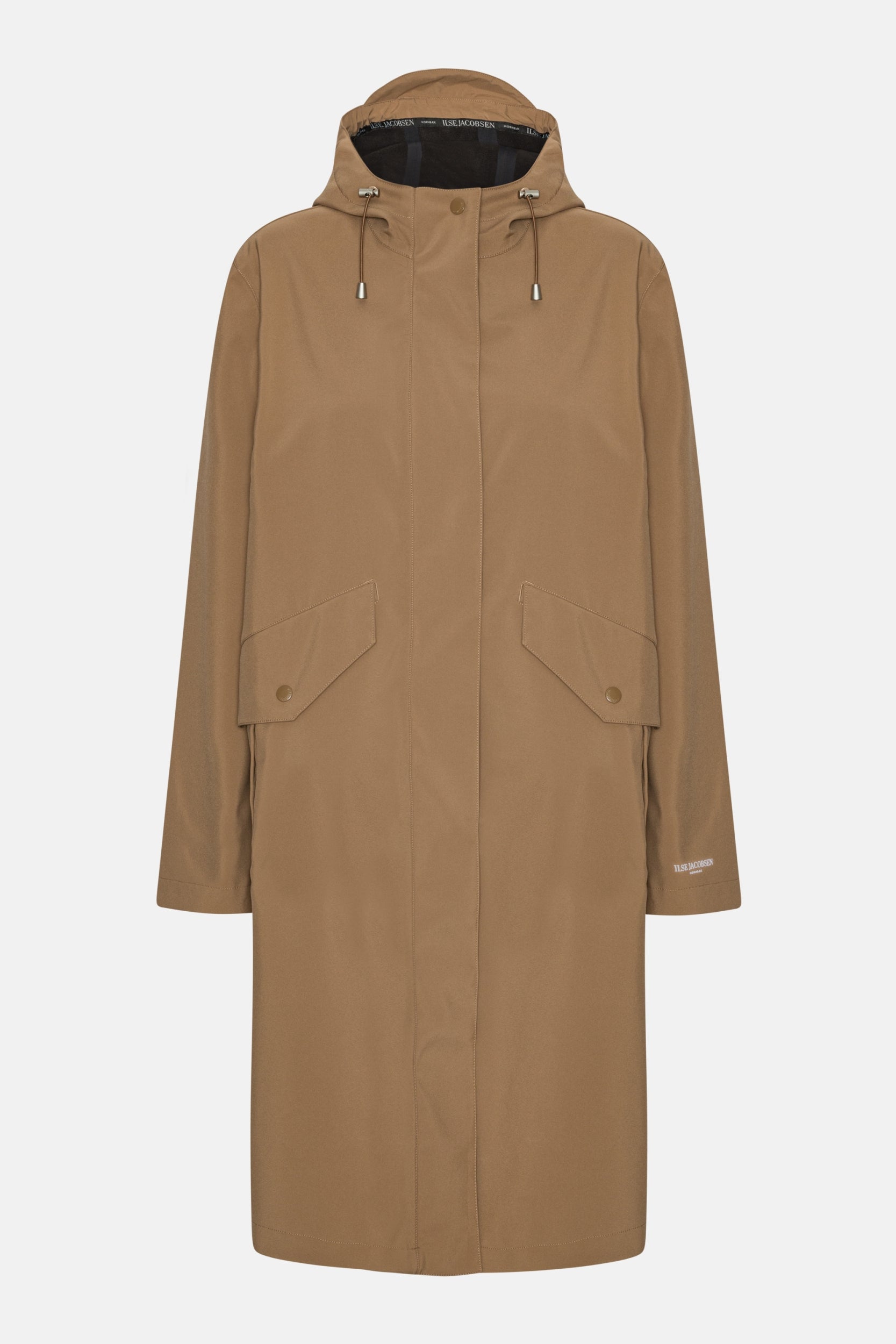 Lange Softshell Regenjas DAYBREAK03 | Mocca | Raincoat | Ilse Jacobsen