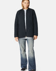 Kort Gewatteerd Jack met Ribboord DUNE02 | Dark Indigo | Jacket | Ilse Jacobsen