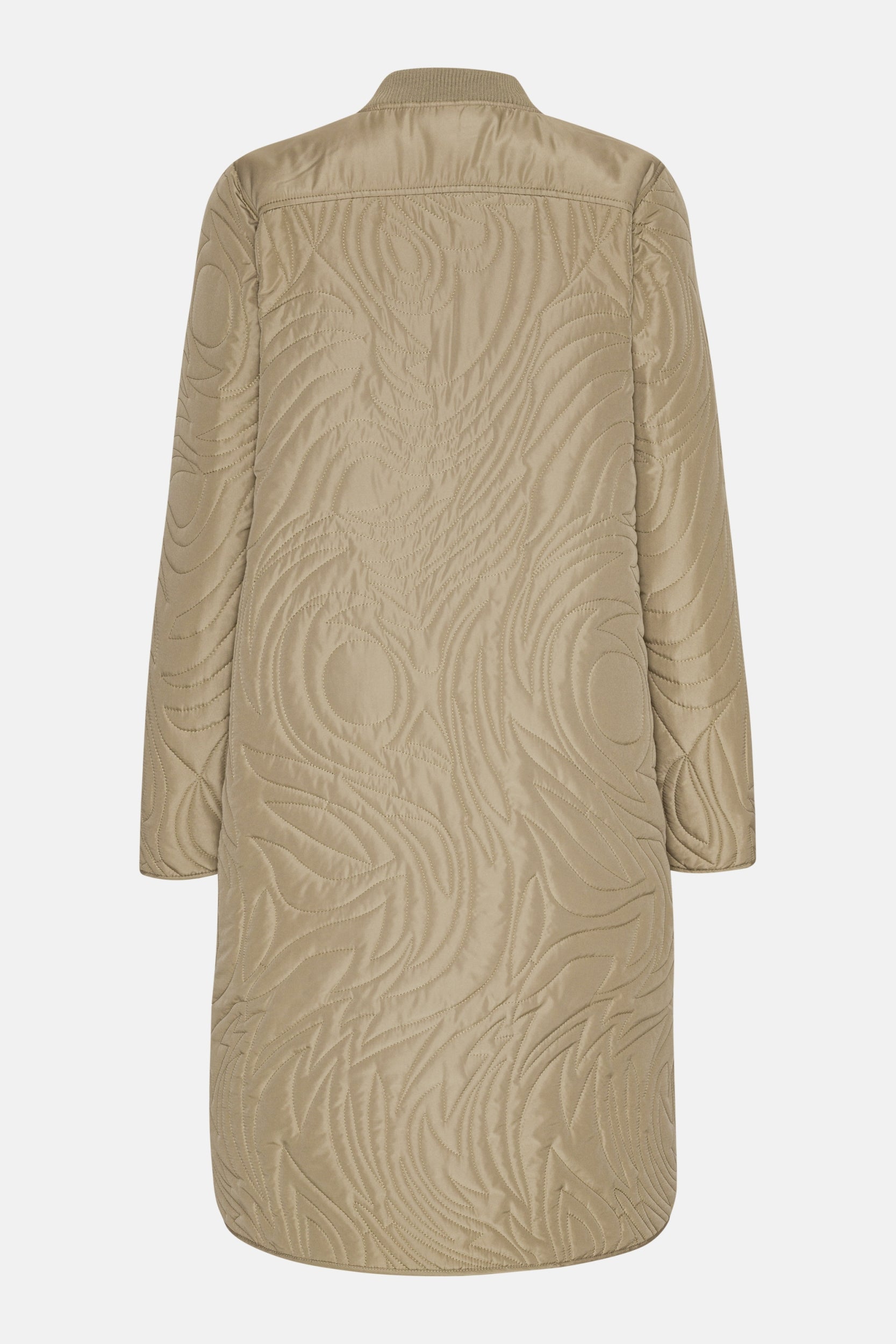 Lang Gewatteerd Jack DUNE06 | Greige | Coat | Ilse Jacobsen